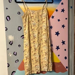 yellow double lined dress